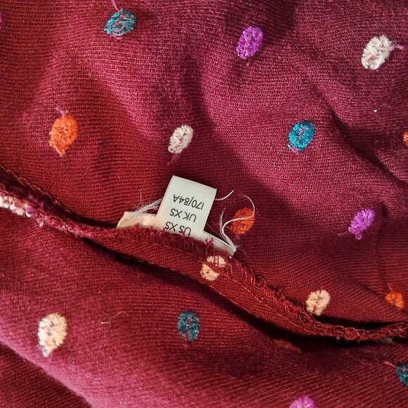 Anthropologie Maeve Dottie Embroidered Rainbow Polka Dot - Picture 9 of 9